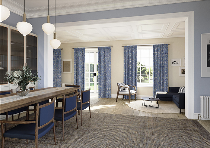 Land & Shore River, Blue Red - Made to Measure Curtains - Image 7